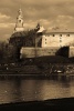 WAWEL 0002, castle hill, wawel castle, seat, polish, kings, vistula, curve, krakow, sepia, architect