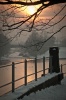 WISLA 0011, vistula, boulevard, kurland, curve, winter, sunset, sun, fog, wilga, river, tributary, t