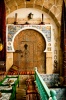 TUNEZJA_2008_246, tunezja, podróże, jadłodajnia, drzwi, stare miasto, medyna, medina, wnętrze, archi