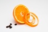 OWOCE 0064, owoc, pomarańcza, ziarna, kawa, skórka pomarańczowa, cytrusy, natura, martwa natura, fot