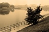 WISLA 0002A, wisła, bulwary, zakole, kraków, czarno biała, fotografia, krajobraz, sepia,